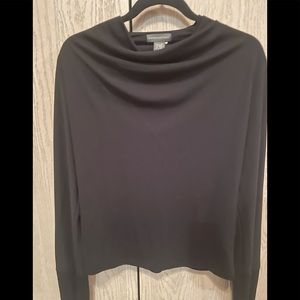 Women’s Banana Republic Polyester Black Cowl Neck Black Shirt Size Large L